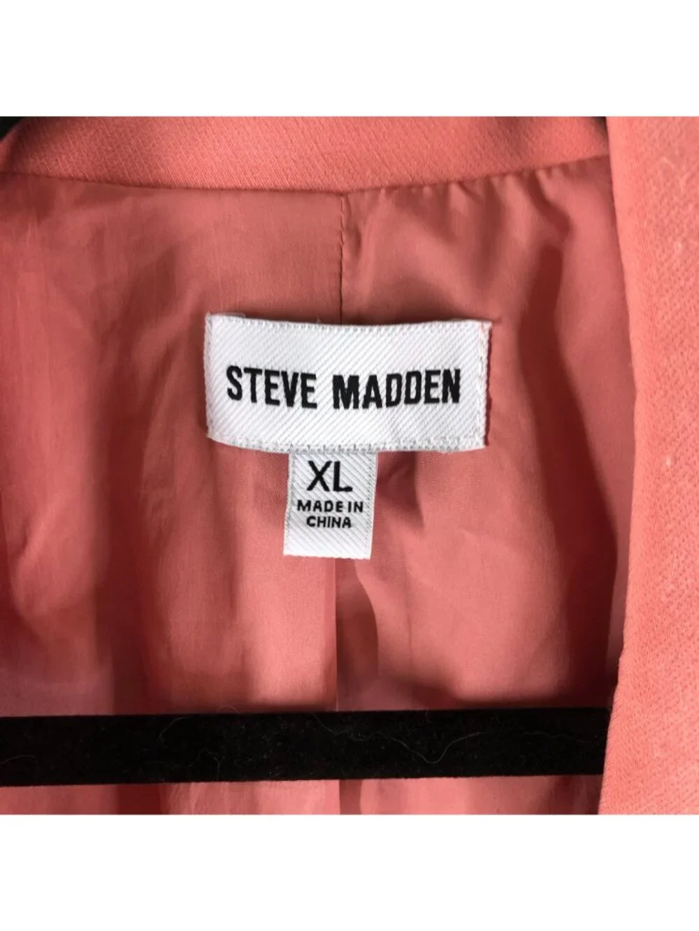 Steve Madden Womens Blazer Jacket Double Breasted Pink XL - Picture 5 of 7